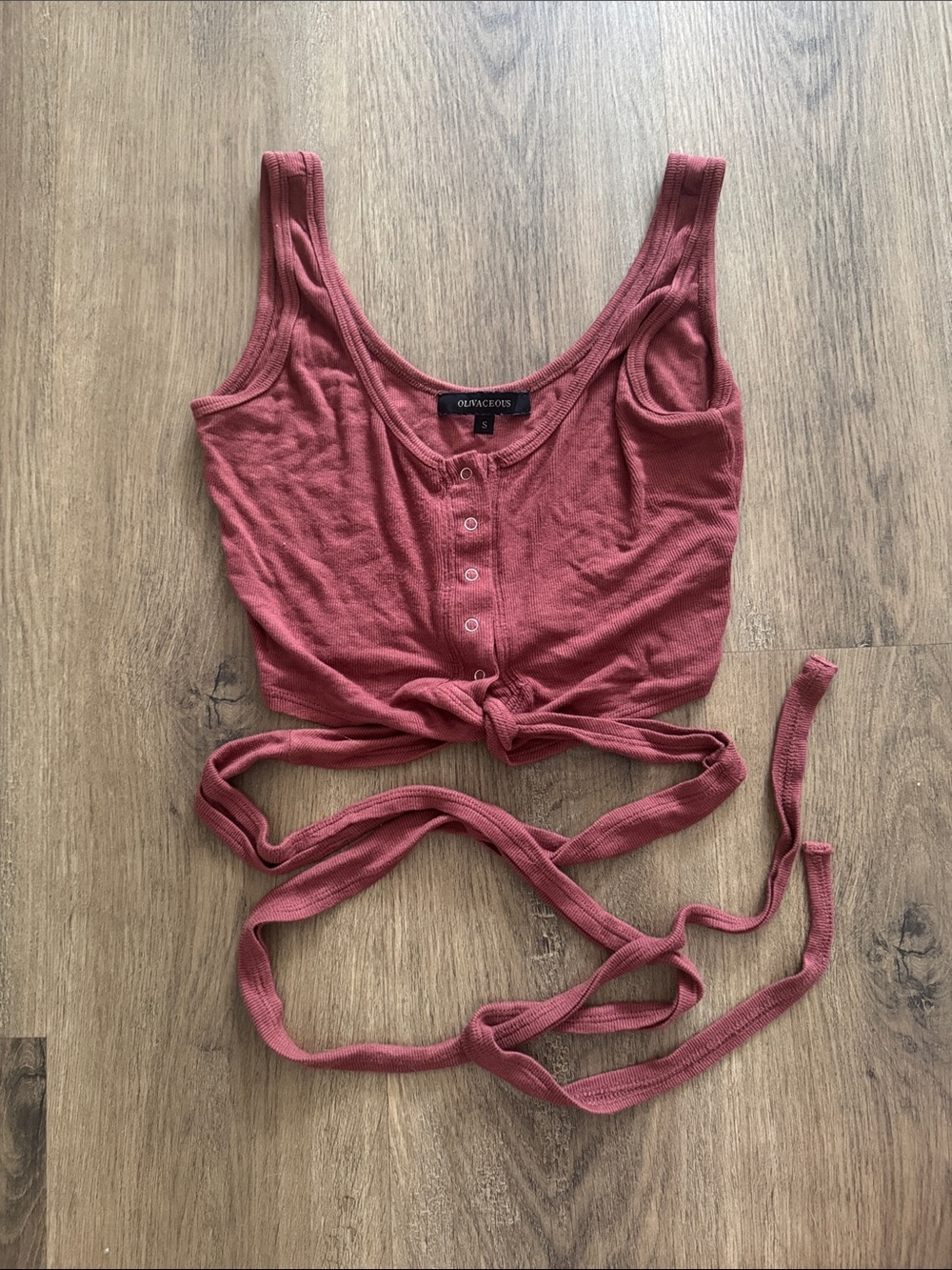 Wrap tie crop tank